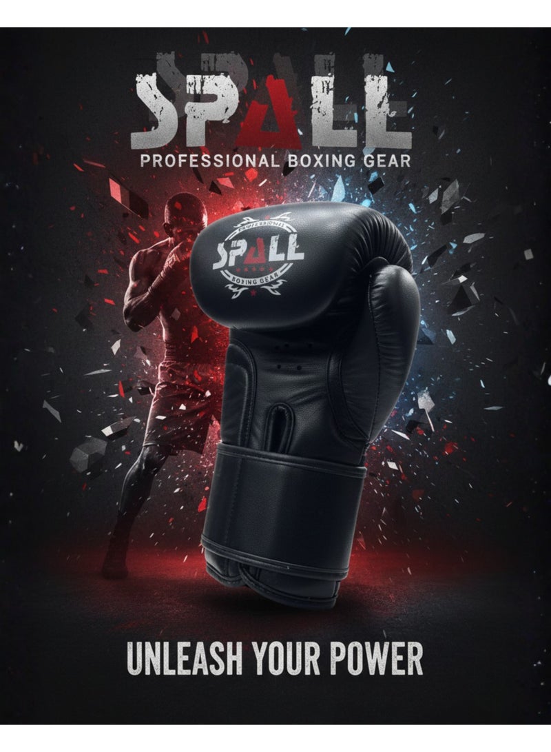 سبال قفازات ملاكمة سبال جلد طبيعي فاخر – قفازات تدريب وسبارينغ احترافية للرجال والنساء – أحمر أسود أزرق – المقاسات من 4 أونصة إلى 16 أونصة - Image 2